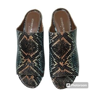 Donald J. Pliner Women's Snakeskin Slide Heel Sandals